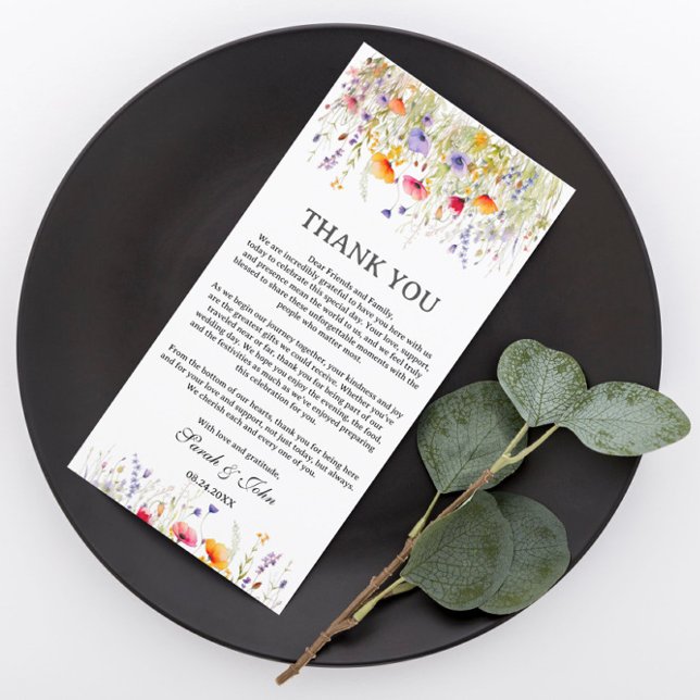 WildblommWedding Reception Bord Tack Kort (Skapare uppladdad)