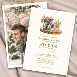 Wildblommwood Mason Burk Boho Bohemian Bröllop Inbjudningar