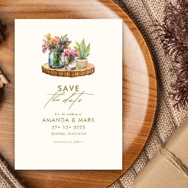 Wildblommwood Mason Burk Boho Bohemian Bröllop Inbjudningar