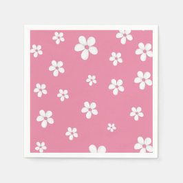 Wildblommy Dusty Rosa Cute Flicka Birthday Pappersservett