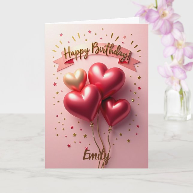 Wildblomning Blekande delikat Blommigt Birthday Ca Kort (Orkide)