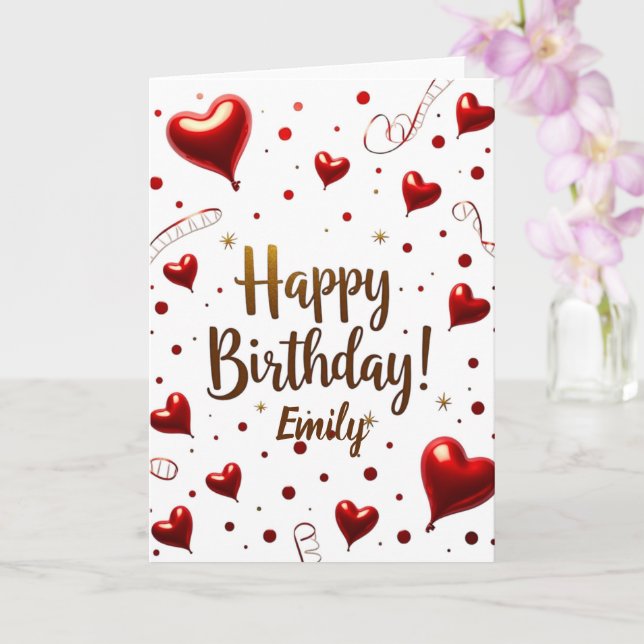 Wildblomning Blekande delikat Blommigt Birthday Ca Kort (Orkide)