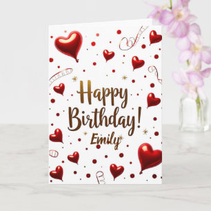 Wildblomning Blekande delikat Blommigt Birthday Ca Kort