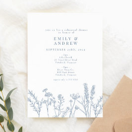 Wildblomperiwinkle Rehearsal Middag Inbjudningar