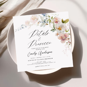 WildblomPetals & Prosecco Möhippa Inbjudningar