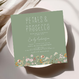 WildblomPetals & Prosecco Möhippa Inbjudningar