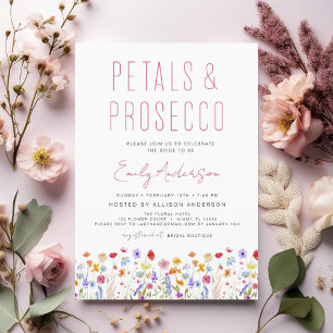 WildblomPetals & Prosecco Möhippa Inbjudningar