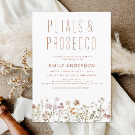 WildblomPetals & Prosecco Möhippa Inbjudningar