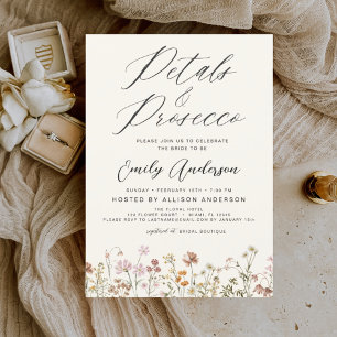 WildblomPetals & Prosecco Möhippa Inbjudningar
