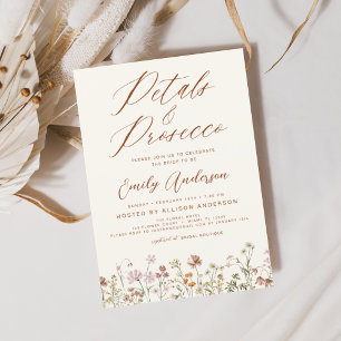 WildblomPetals & Prosecco Möhippa Inbjudningar