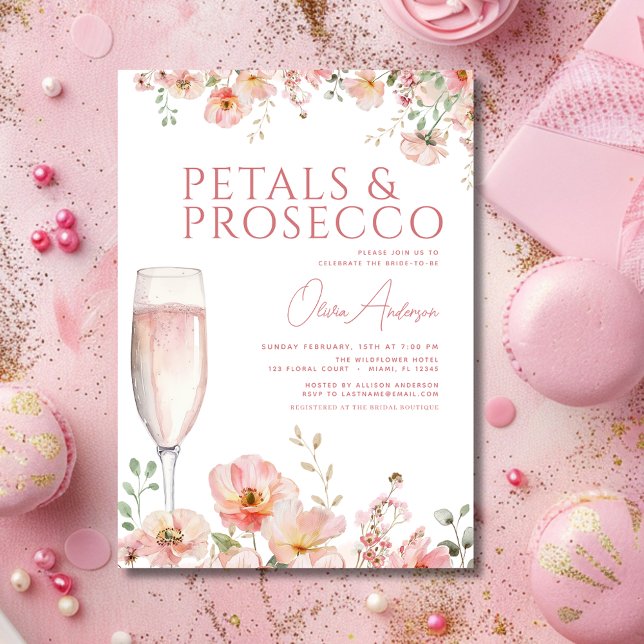 WildblomPetals & Proseccos  Möhippa Inbjudningar (Skapare uppladdad)