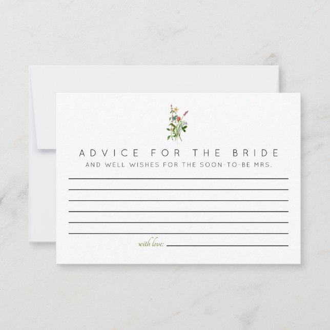 Wildblområdgivning för Bride Cards OSA Kort (Framsida)