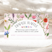 WildblomRosa Girl Diaper Raffle Baby Shower