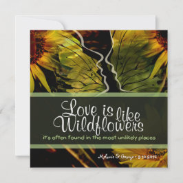 Wildbloms Abstrakt Sunblommor Inbjudningar