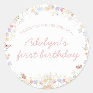 Wildbloms är inte hennes fantastiska födelsedag. runt klistermärke