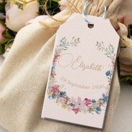 Wildbloms Birthday Elegant Presentetikett