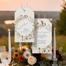 Wildbloms Blommigt BOHO Autumn Fall WAN Bröllop Presentetikett