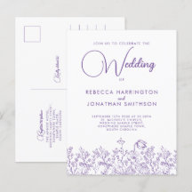 Wildbloms Blommigt Elegant Lilac Bröllop