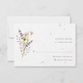 Wildbloms Blommigt Garden Speckletone Bröllop OSA Kort