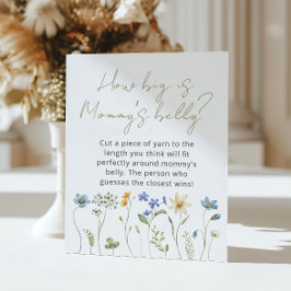 Wildbloms Blommigt Hur stor är Mammans buk? Poster