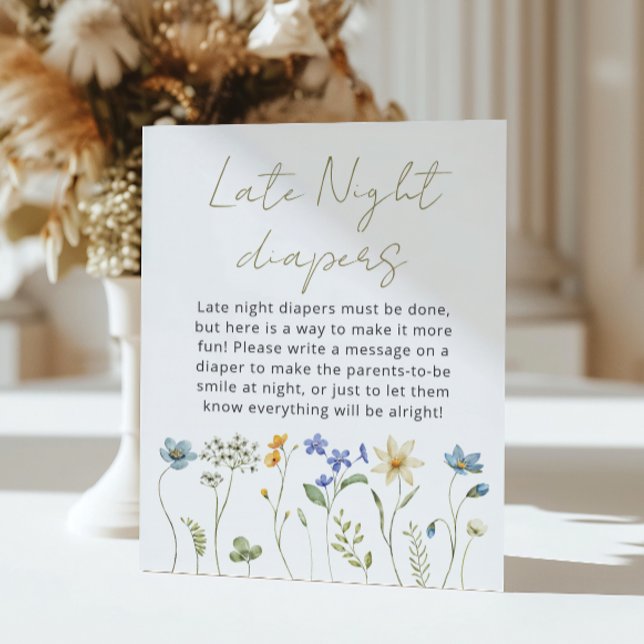 Wildbloms Blommigt Late Night Diaper Poster (Skapare uppladdad)