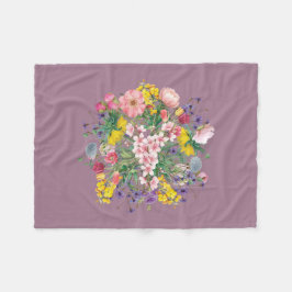 Wildbloms Blommigt Soft Mysigt Fleece Blanket