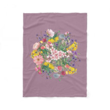 Wildbloms Blommigt Soft Mysigt Fleece Blanket