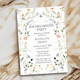Wildbloms Blommigt Wandedräkt Garden Bachelorette  Inbjudningar