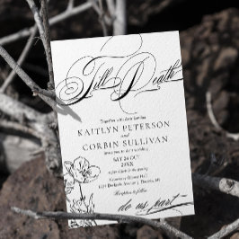 Wildbloms Elegant Gothic Wedding-inbjudan Inbjudningar