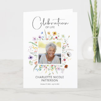 Wildbloms Firande i Life Photo Funeral Program