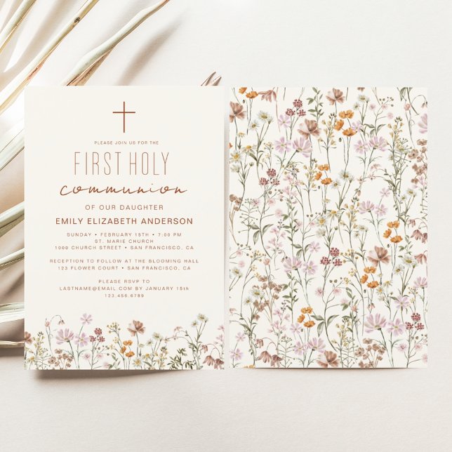 Wildbloms första Heliga Communion i Bloom Inbjudningar (Skapare uppladdad)