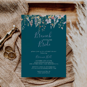 Wildbloms Grönt Brunch med Bride Shower Inbjudningar