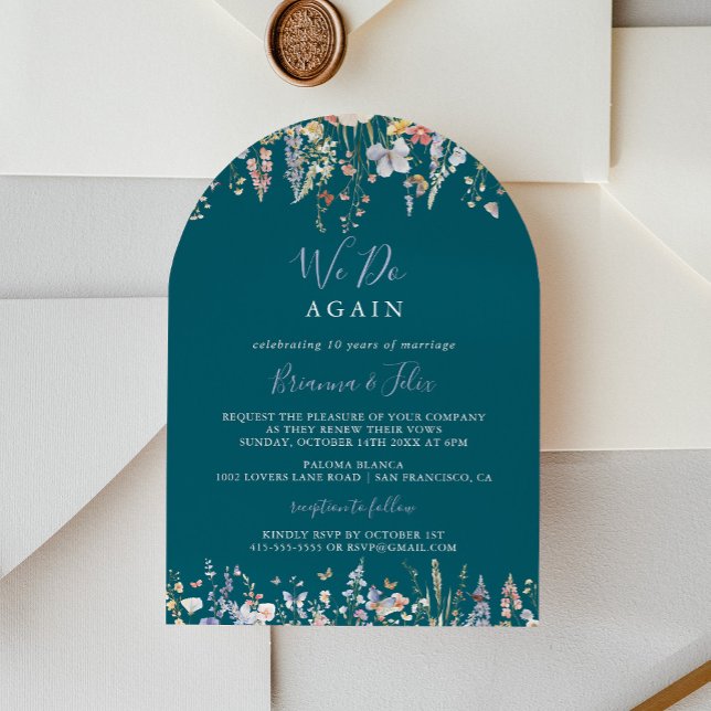Wildbloms Grönt vi gör igen Vow Renewal Inbjudningar (Skapare uppladdad)