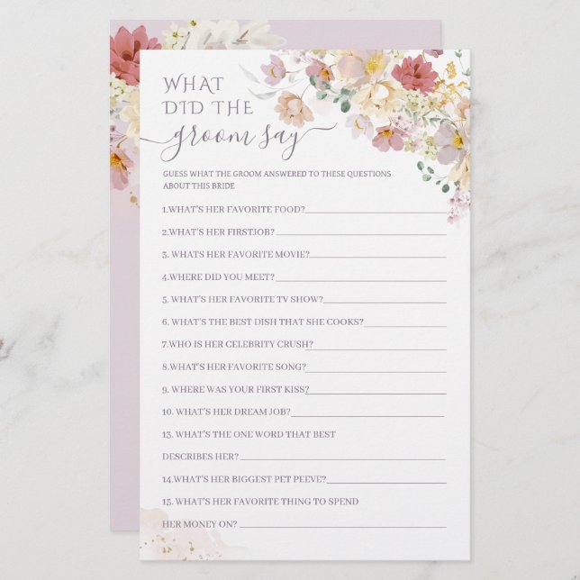 Wildbloms Lila Möhippa vad sa brudgummen? (Fram/baksida)