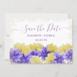 Wildbloms lila rhapsody spara datumet inbjudningar