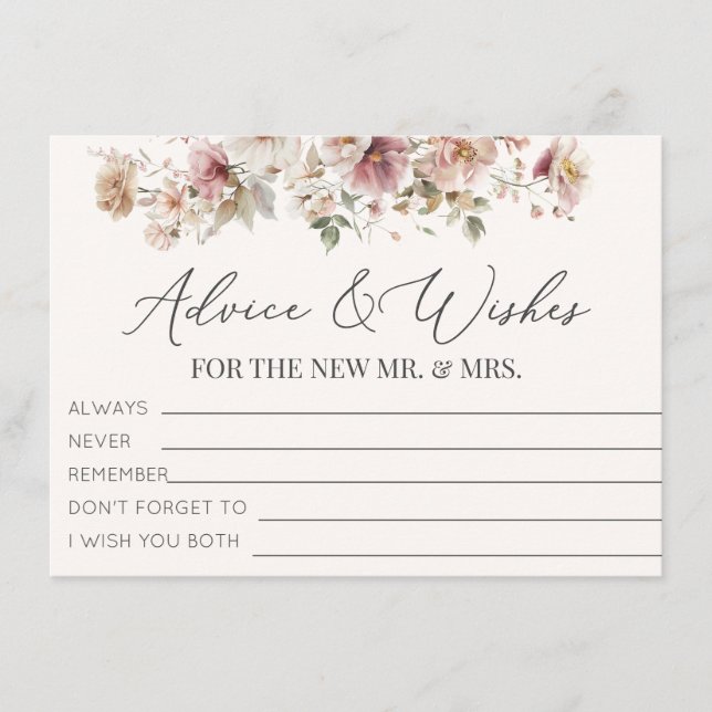 Wildbloms Möhippa Advice och Önskemål Tilläggskort (Framsida)