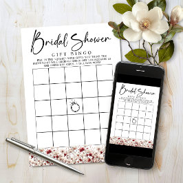 Wildbloms Möhippa Gift Bingo Game Inbjudningar