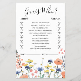 Wildbloms möhippa gissar vem som spelar flygblad