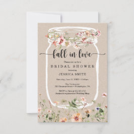 Wildbloms Möhippa Mason Burk Rosa-inbjudan Inbjudningar