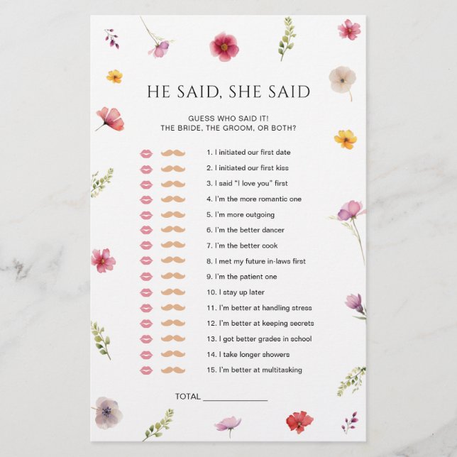 Wildbloms Möhippa sa att hon sa att spel (Framsida)