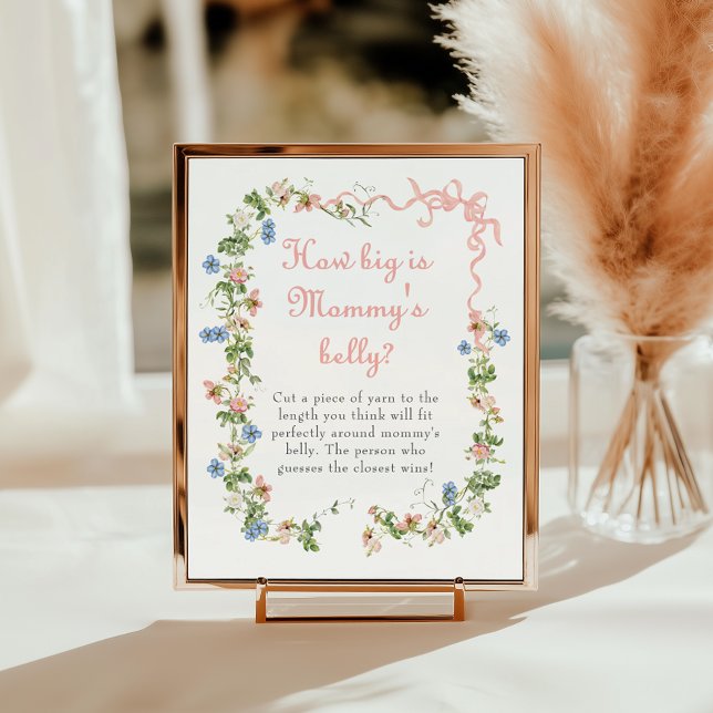 Wildbloms Rosa Bow How Big is Mamma's Belly Poster (Skapare uppladdad)