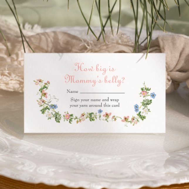 Wildbloms Rosa Bow How Big is Mamma's Belly Tilläggskort (Skapare uppladdad)