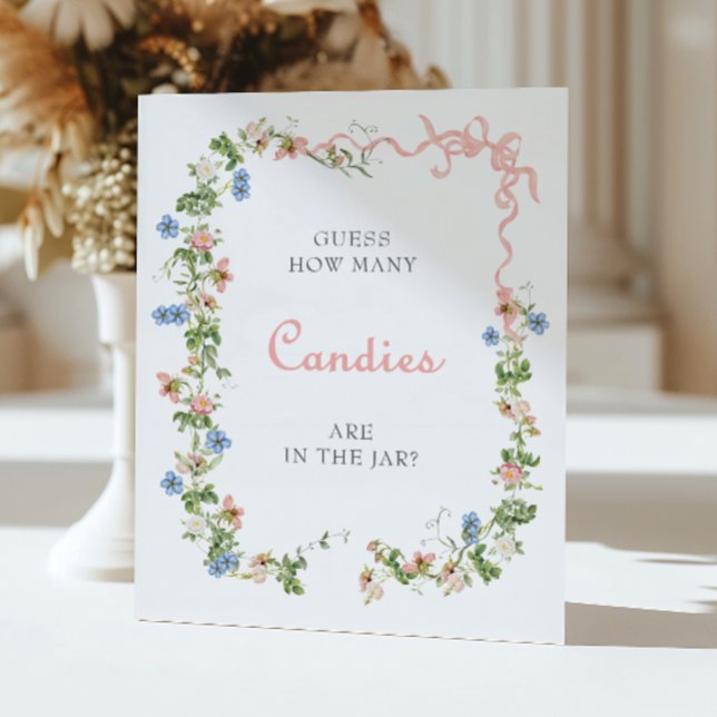 Wildbloms Rosa Bow Hur många kanor i Burk Poster (Skapare uppladdad)