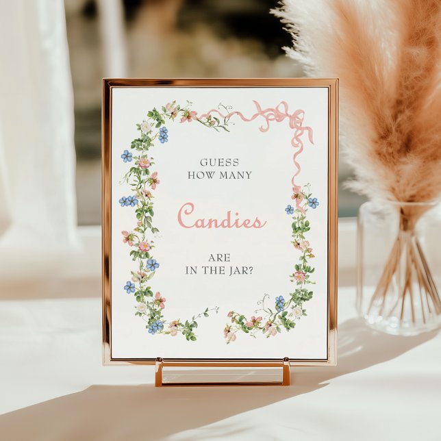 Wildbloms Rosa Bow Hur många kanor i Burk Poster (Skapare uppladdad)