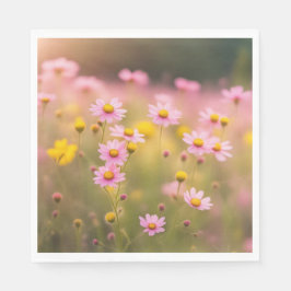 Wildbloms Rosa Daisy Meadow Pappersservett
