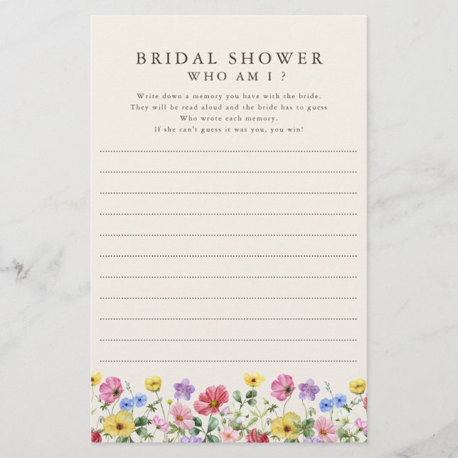 Wildbloms Rustic Chic Blommigt Vem är jag? (Framsida)