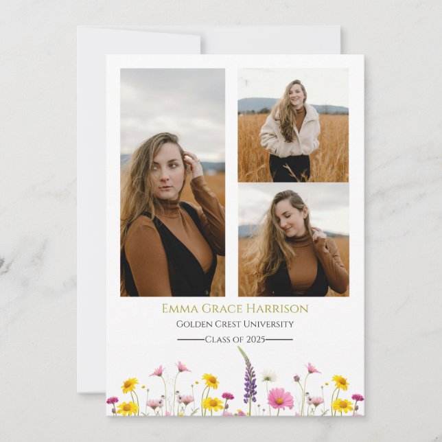 Wildbloms Studenten-meddelande med foton Meddelande (Framsida)