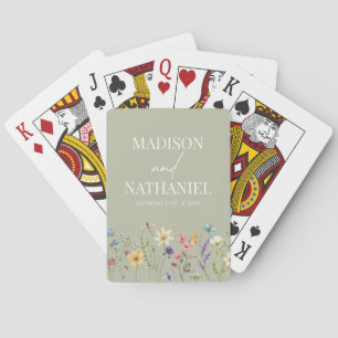 Wildbloms Vild Flower Blommigt Garden Wedding Casinokort