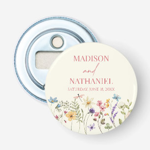 Wildbloms Vild Flower Blommigt Garden Wedding Flasköppnare