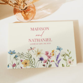 Wildbloms Vild Flower Blommigt Garden Wedding Gästböcker